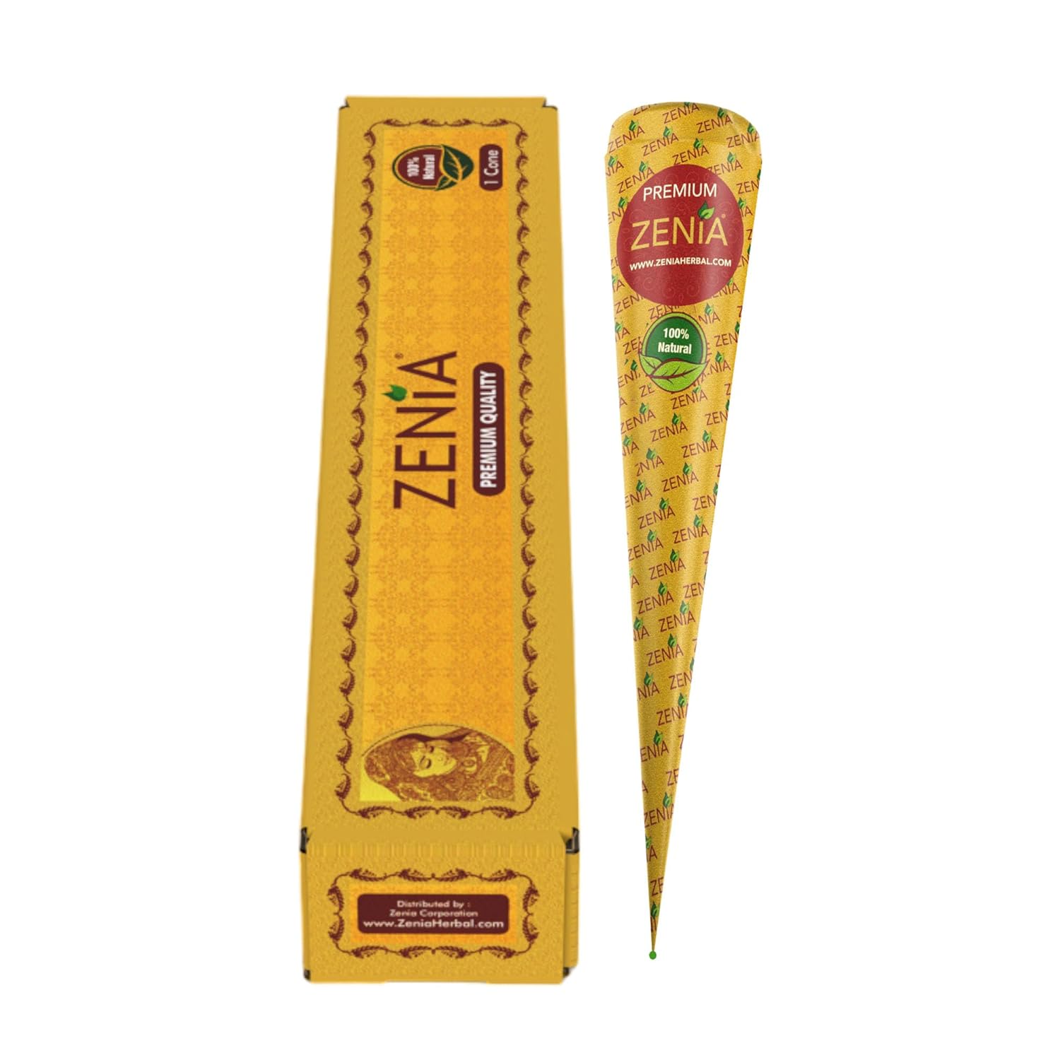 Zenia 100% Natural Premium Henna Cones 35g