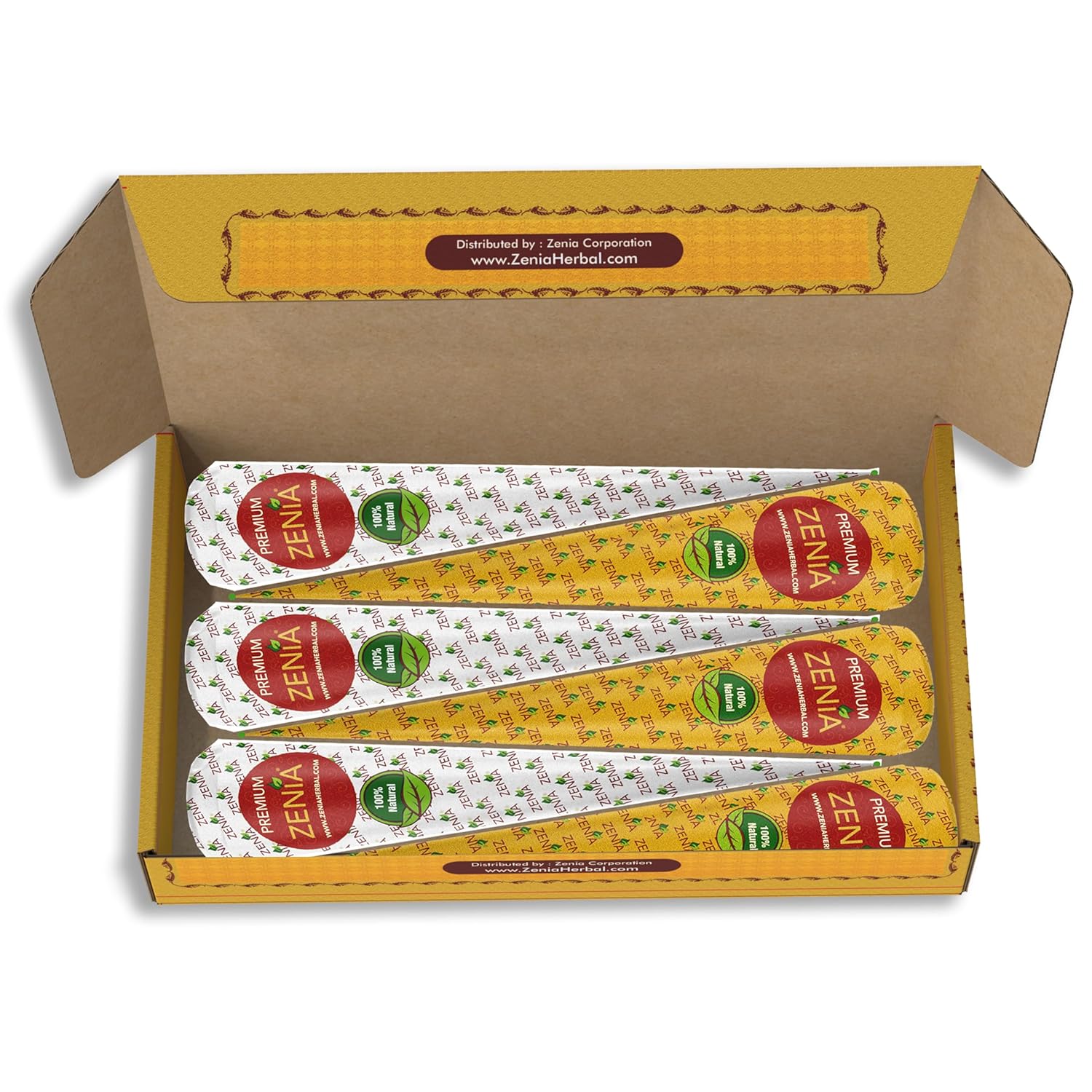 Zenia 100% Natural Premium Henna Cones 35g