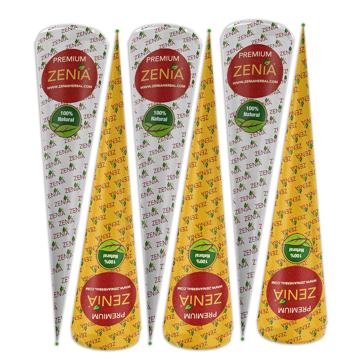 Zenia 100% Natural Premium Henna Cones 35g