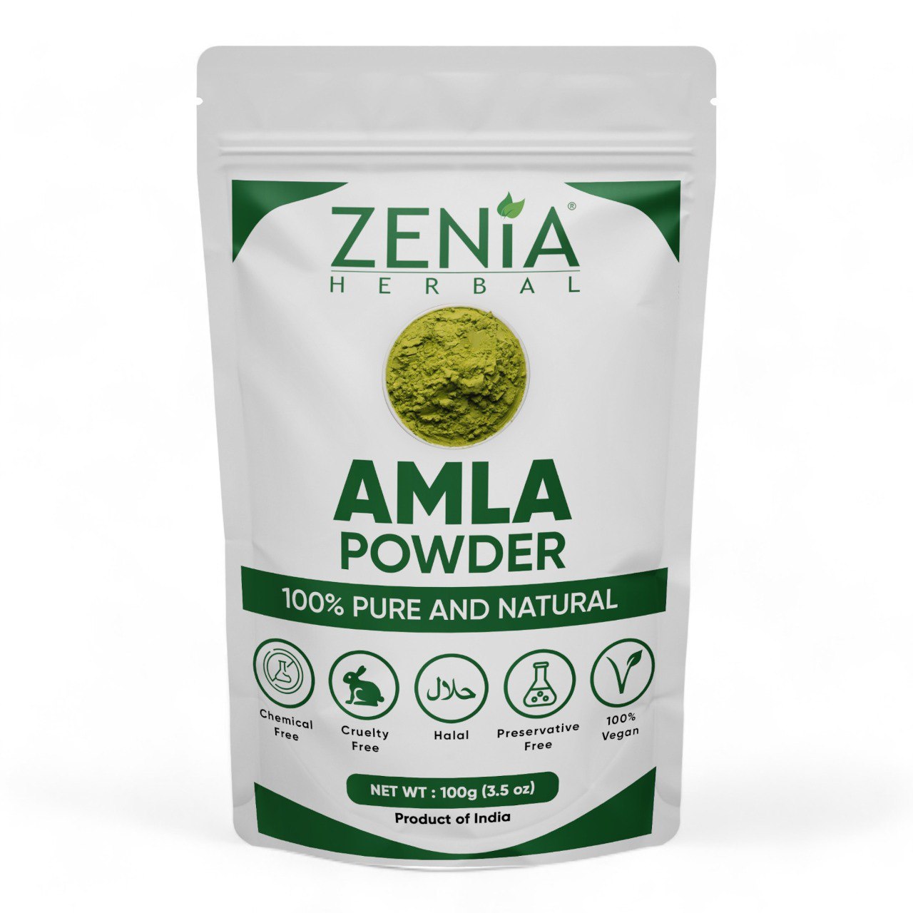 New Zenia Pure Amla Powder (Amalaki Indian Gooseberry)