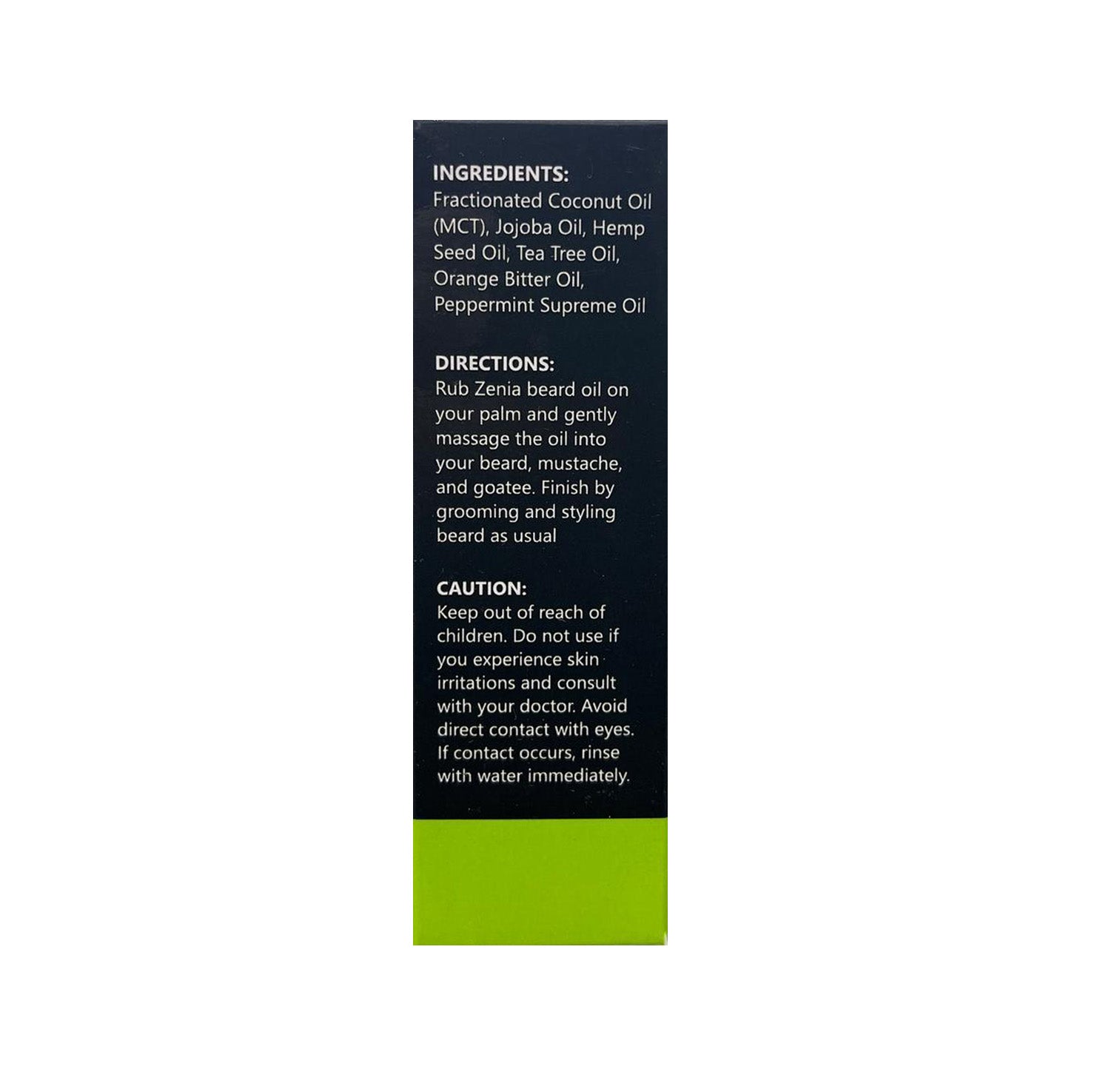 Zenia Natural Mustache Beard Hair Growth Oil 1oz