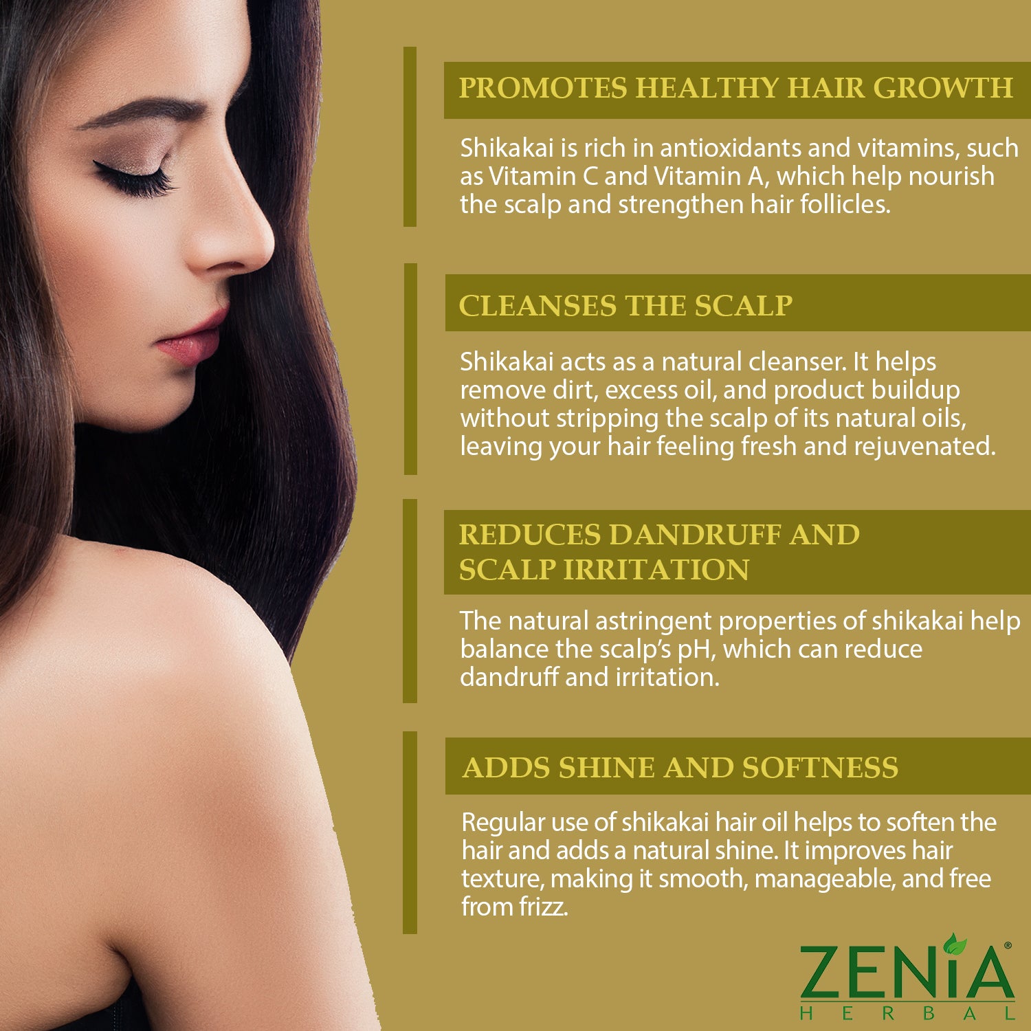 Zenia Shikakai Hair Oil 100% Natural No Mineral Oil 200ml