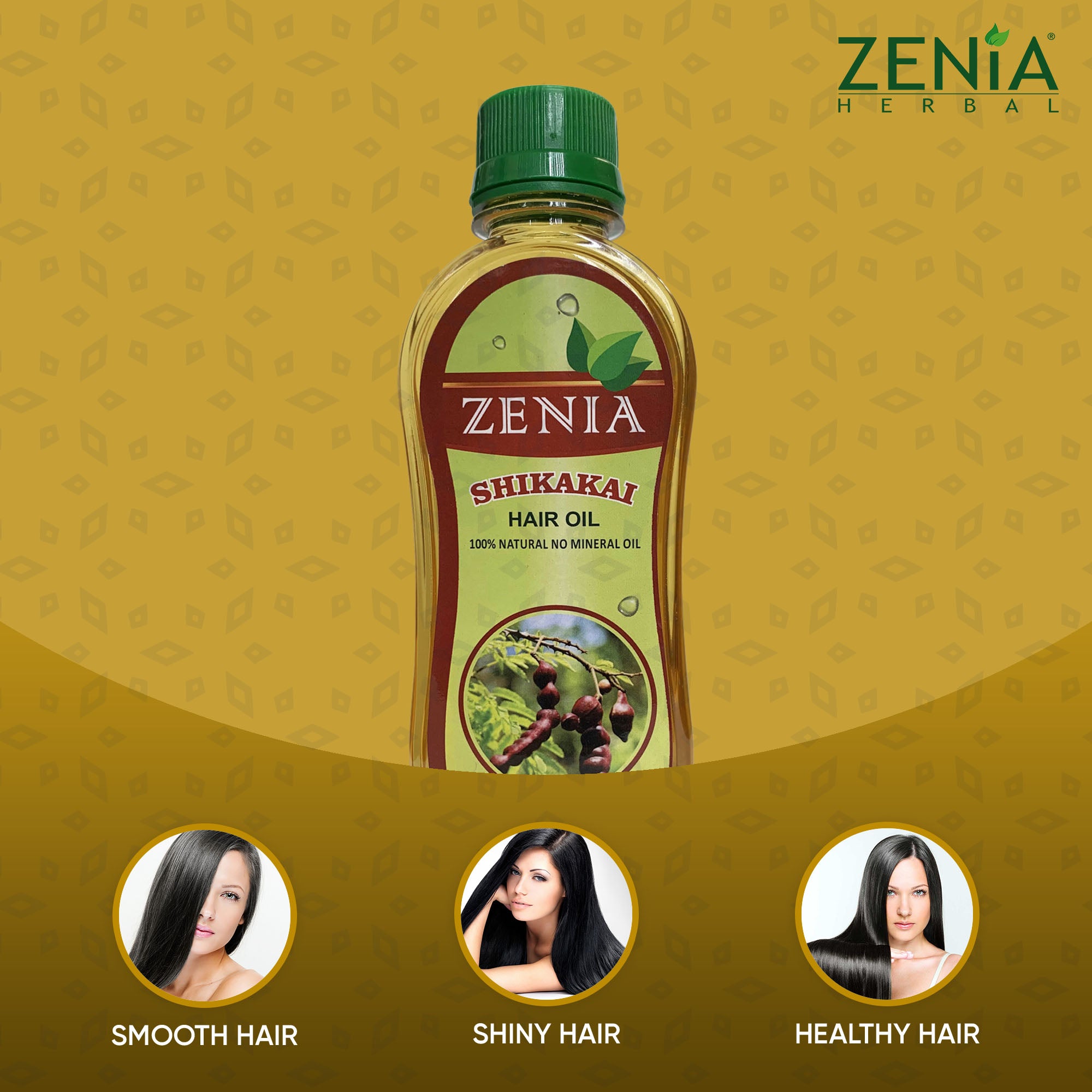 Zenia Shikakai Hair Oil 100% Natural No Mineral Oil 200ml
