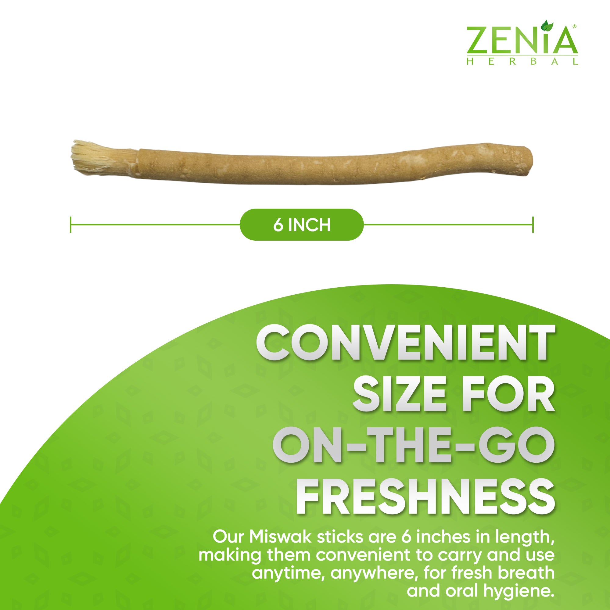 Zenia Sewak Natural Miswak Traditional Toothbrush Stick Vacuum Sealed Natural Flavor