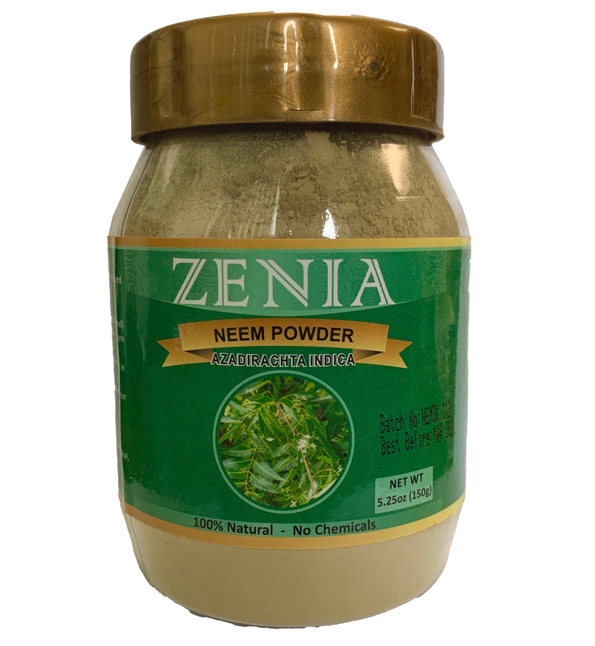 Zenia Pure Neem Powder Jar Edible Grade For Hair, Skin, Health Care
