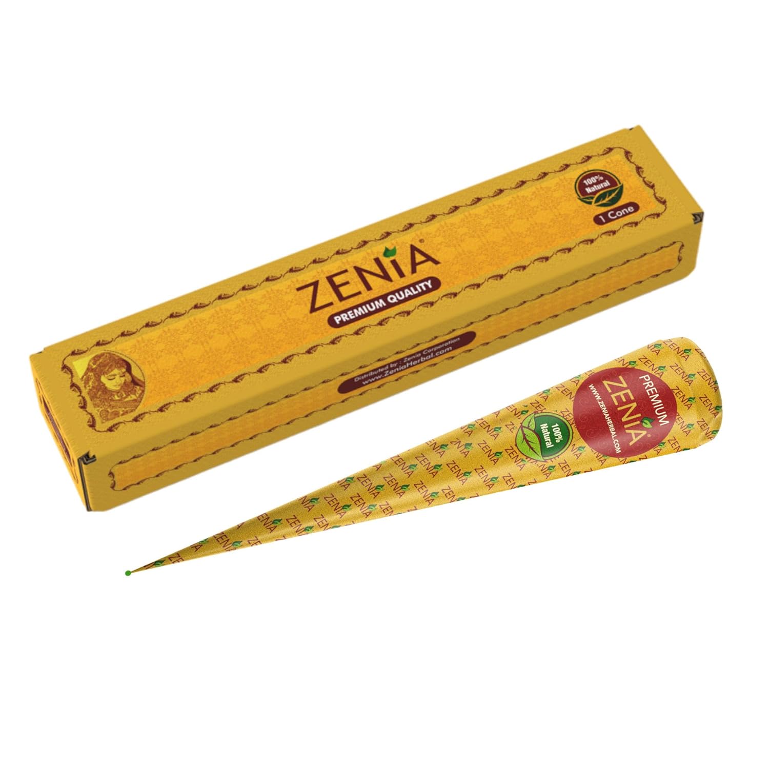 Zenia 100% Natural Premium Henna Cones 35g