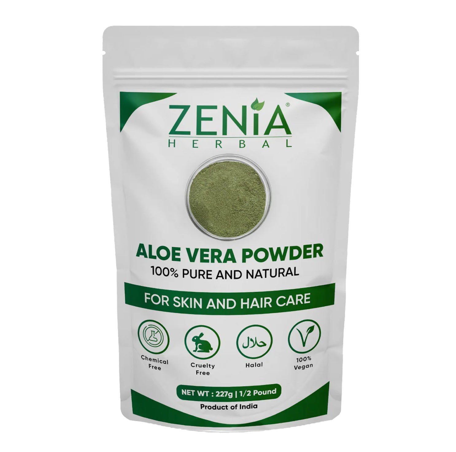 Zenia's Aloe Vera Powder for Hair and Skin