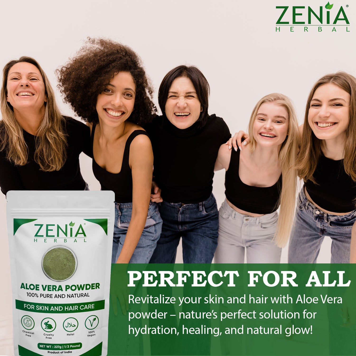 Zenia's Aloe Vera Powder for Hair and Skin