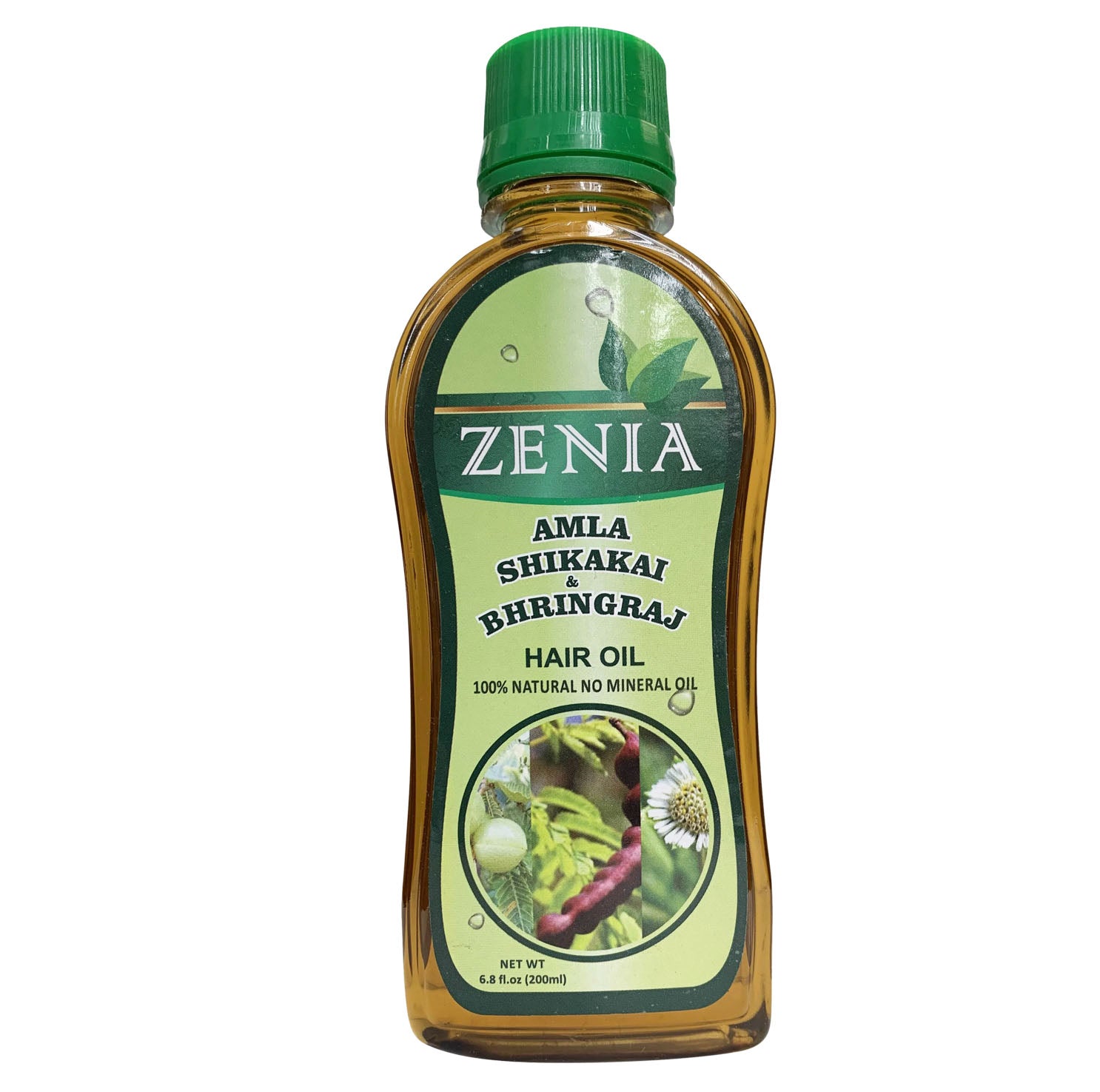 Zenia Amla Shikakai Bhringraj Hair Oil 100% Natural No Mineral Oil 200ml