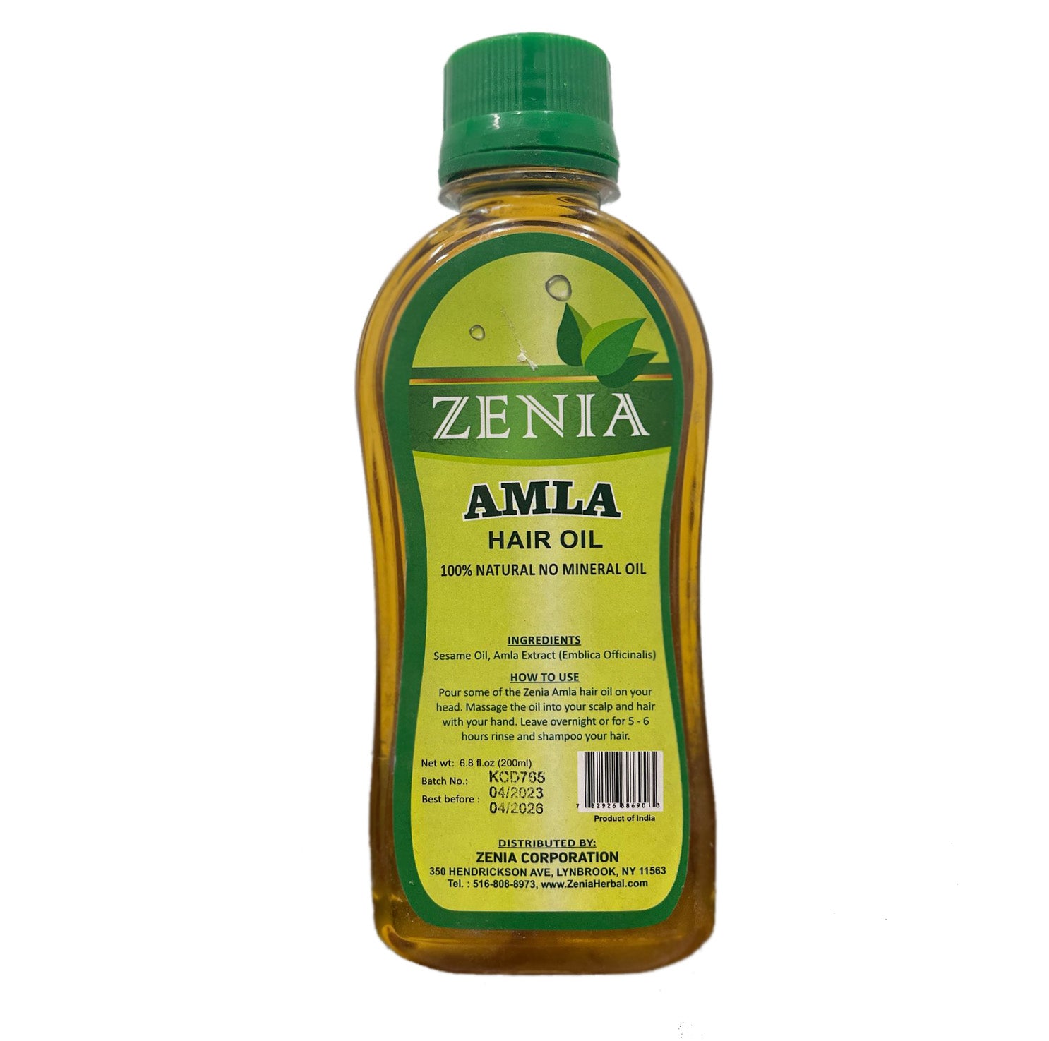 Zenia Amla Hair Oil 100% Natural for Hair Growth, Strong & Healthy Hair 200ml