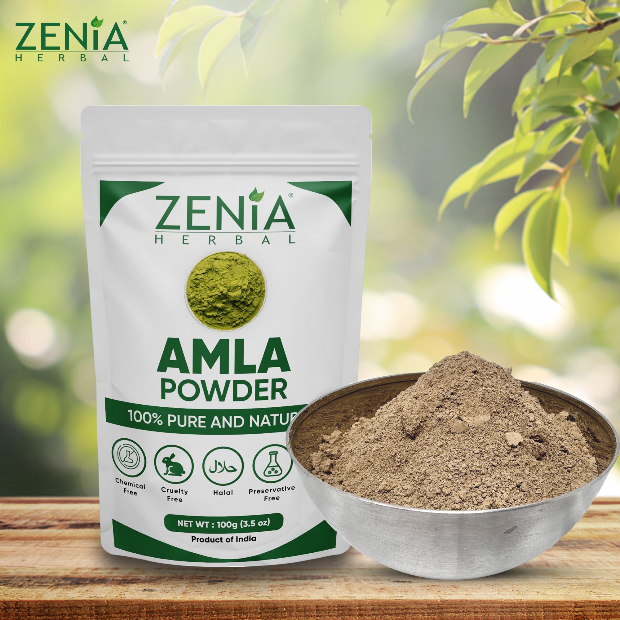 New Zenia Pure Amla Powder (Amalaki Indian Gooseberry)