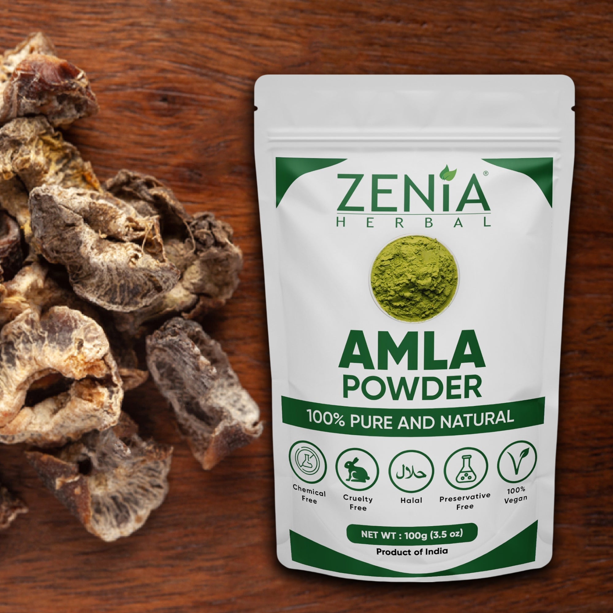 New Zenia Pure Amla Powder (Amalaki Indian Gooseberry)