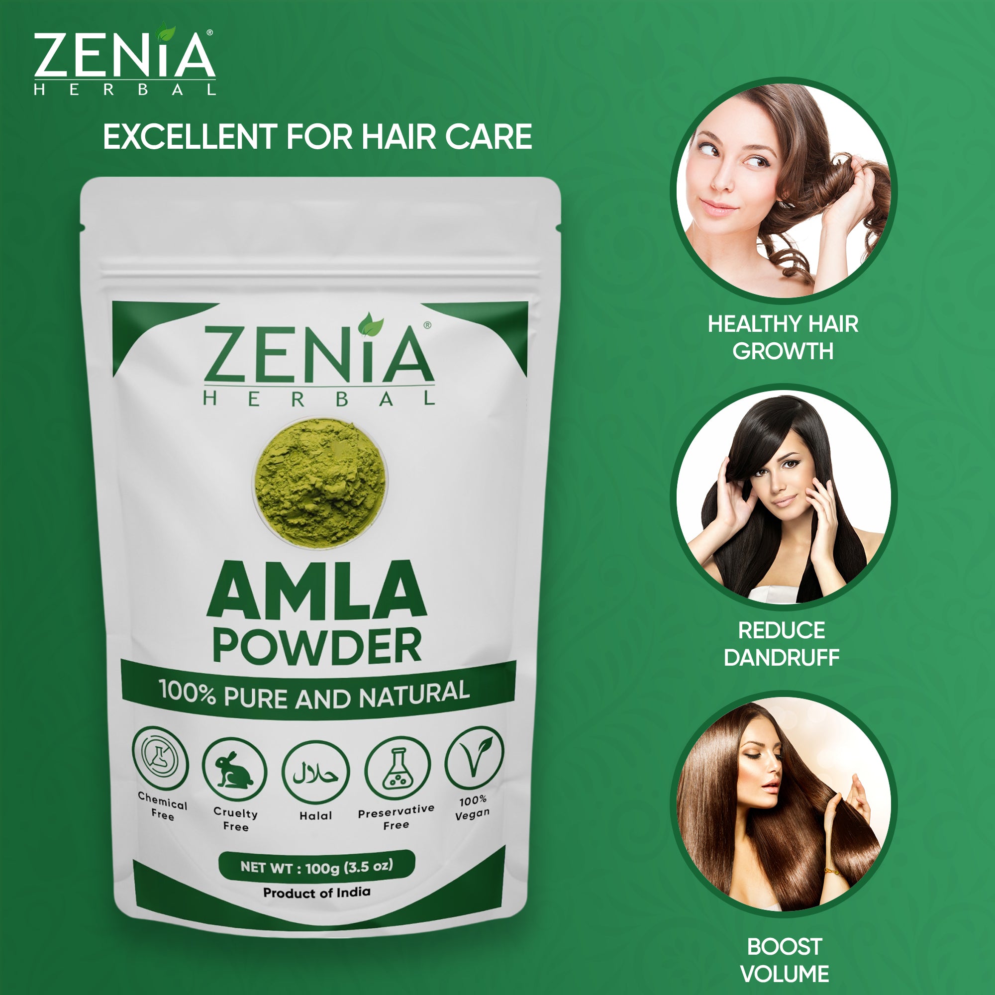 New Zenia Pure Amla Powder (Amalaki Indian Gooseberry)