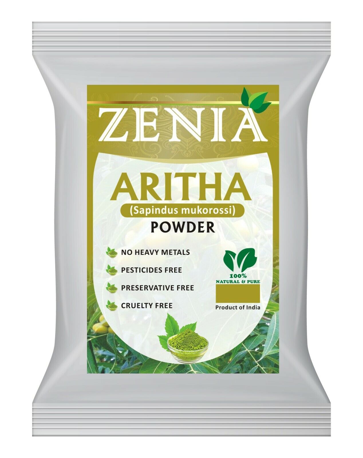 100g Zenia Pure Aritha (Reetha) Soapnut Powder