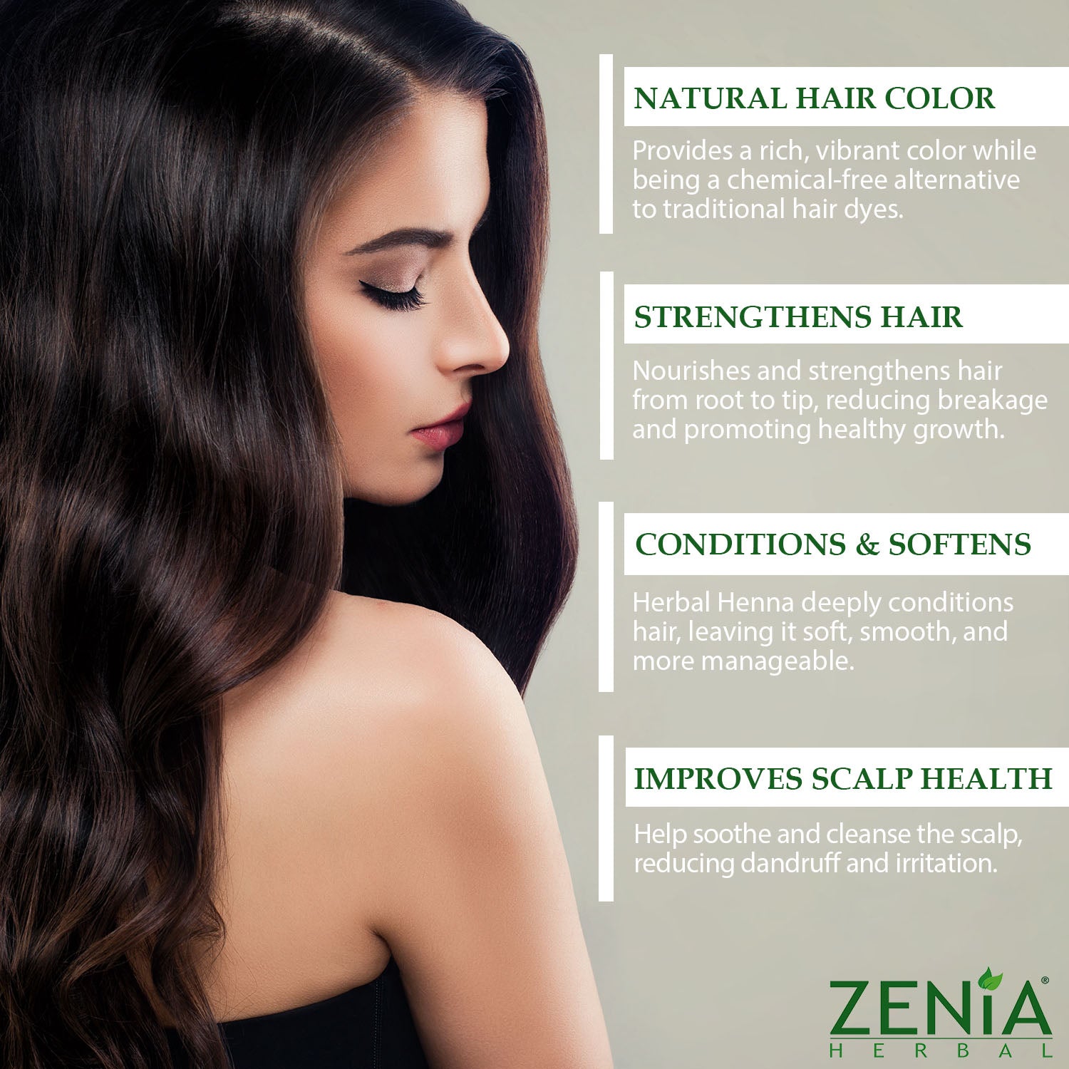 Zenia Herbal Henna Powder Natural Mehndi for Hair Color/Dye | With Goodness of 10+ Herbs