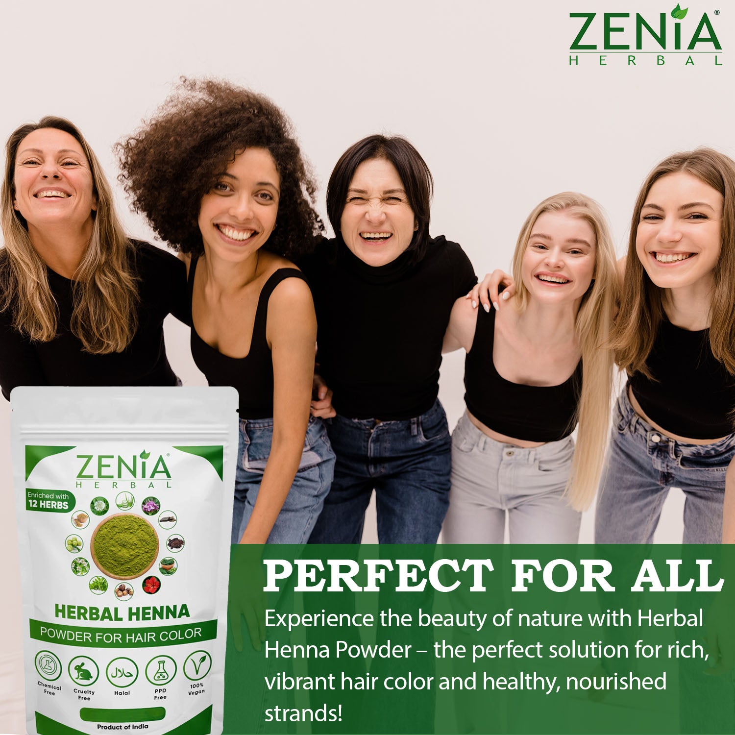 Zenia Herbal Henna Powder Natural Mehndi for Hair Color/Dye | With Goodness of 10+ Herbs