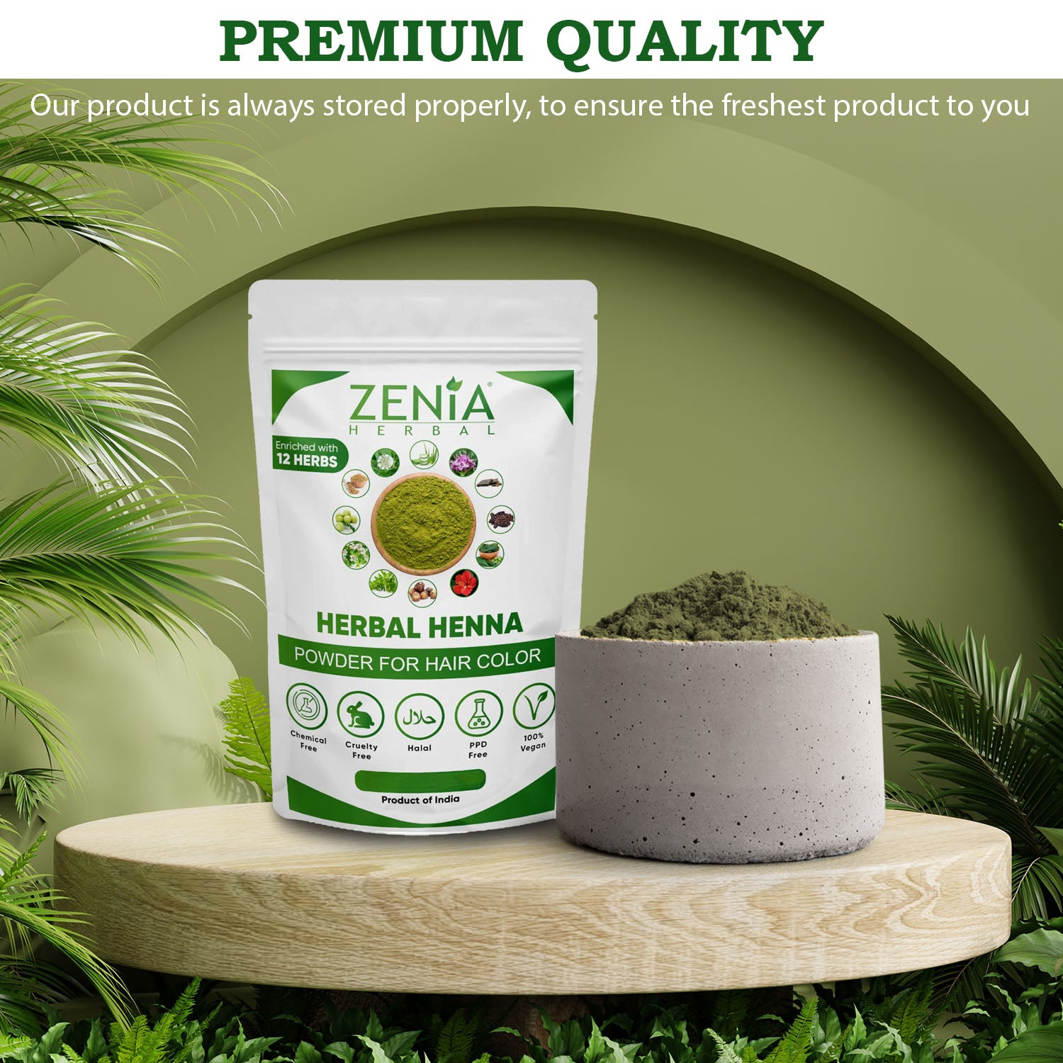 Zenia Herbal Henna Powder Natural Mehndi for Hair Color/Dye | With Goodness of 10+ Herbs