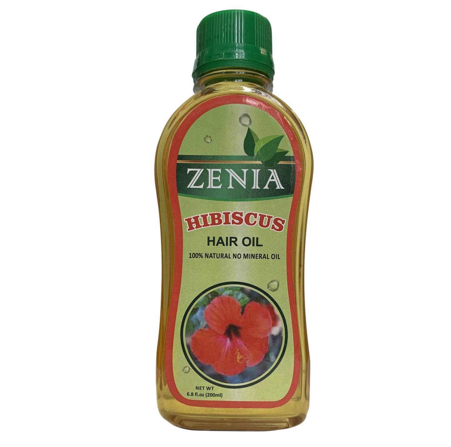 Zenia Hibiscus Hair Oil 100% Natural No Mineral Oil 200ml