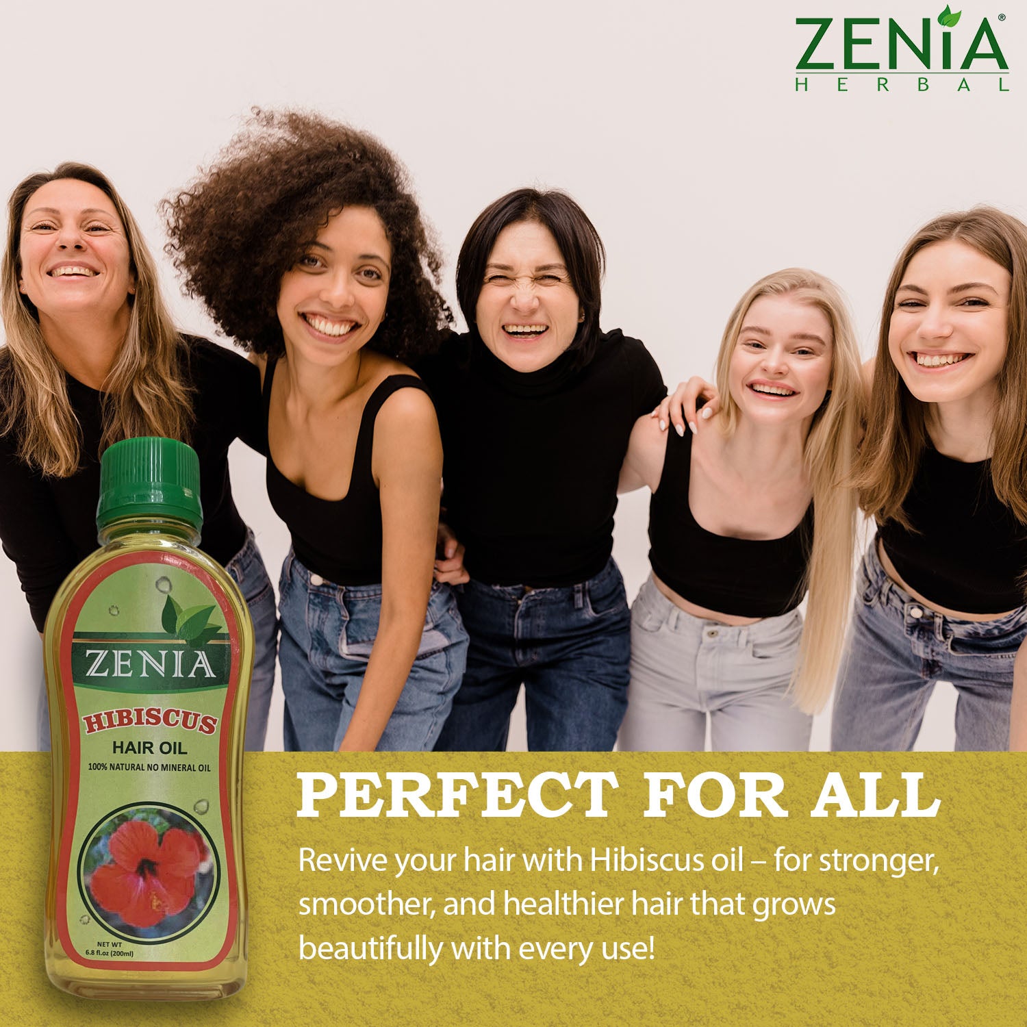 Zenia Hibiscus Hair Oil 100% Natural No Mineral Oil 200ml