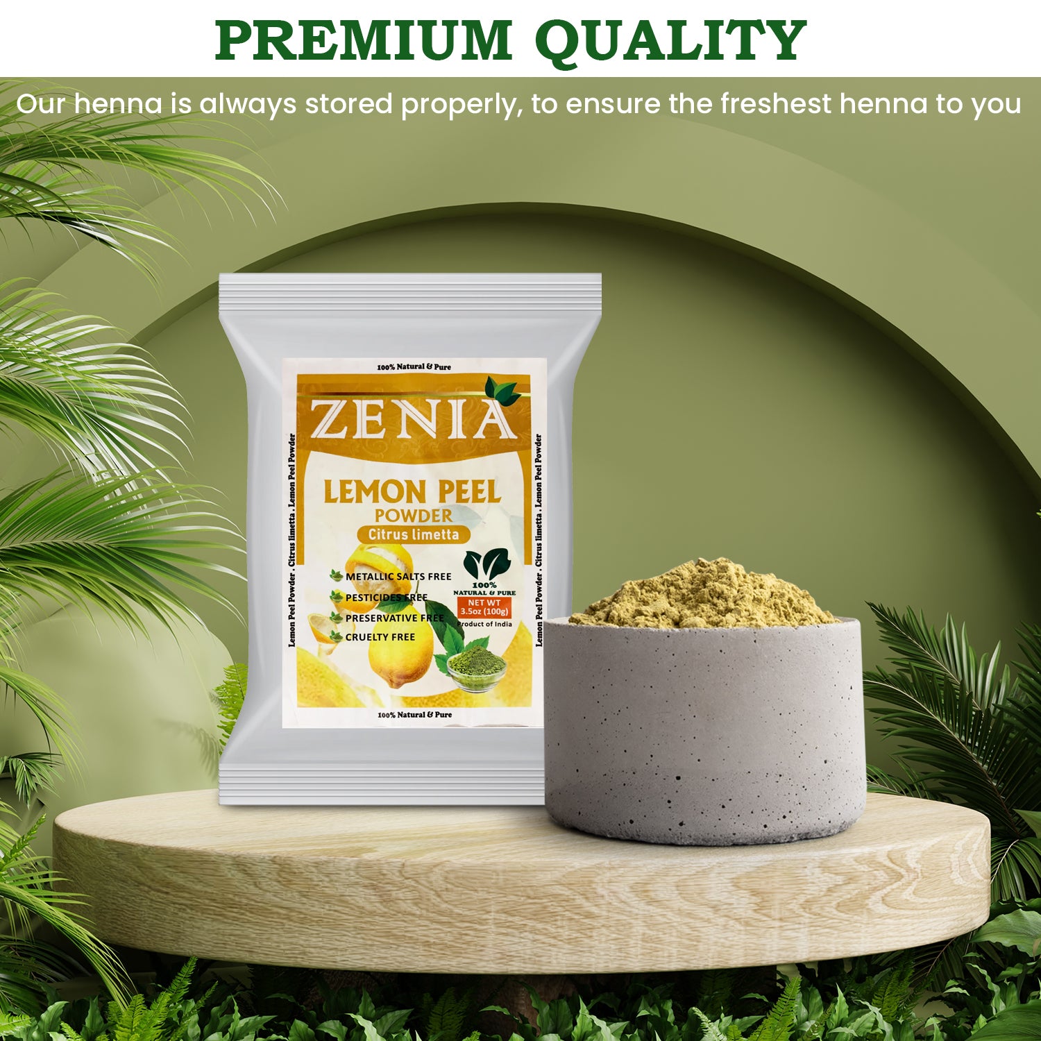 100g Zenia Citrus Lemon Peel Powder