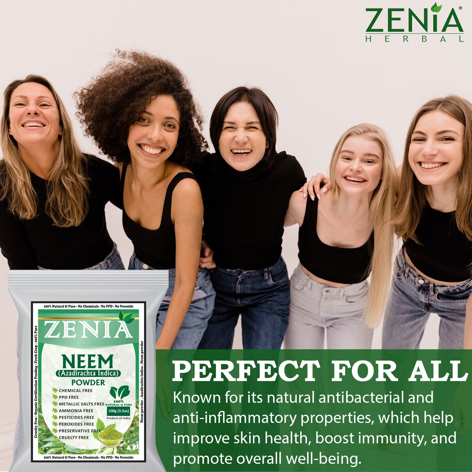 Zenia Pure Neem Powder Edible Grade For Hair, Skin, Health Care