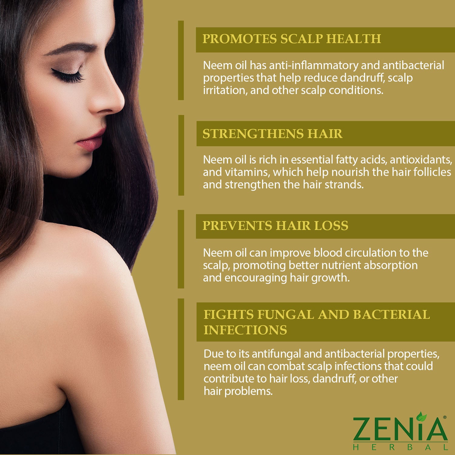 Zenia Neem Hair Oil 100% Natural No Mineral Oil 200ml