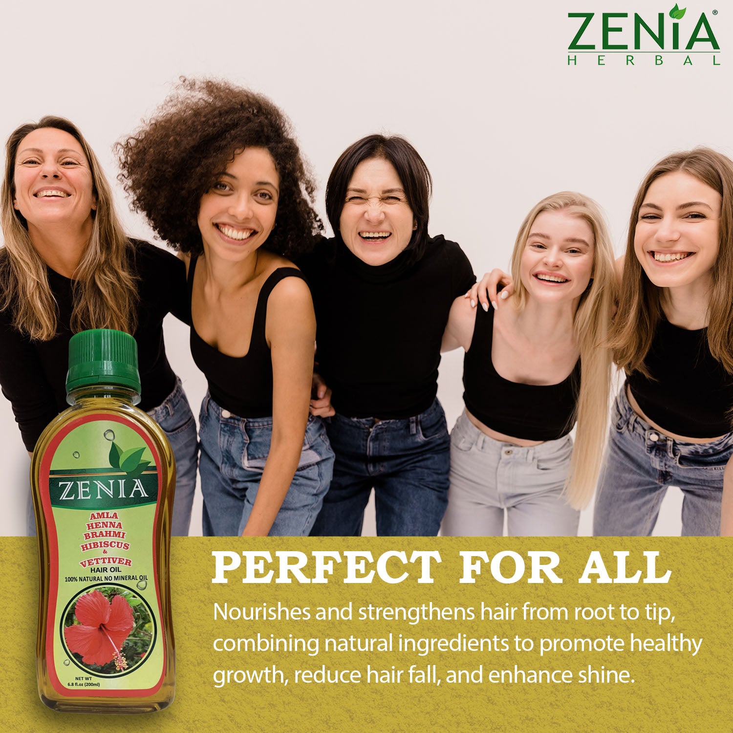 Zenia Amla Henna Brahmi Hibsicus & Vettiver Hair Oil 200ml