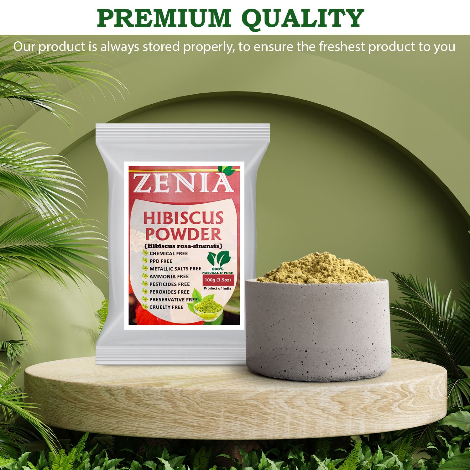 Zenia Pure Hibiscus Flower Powder 100% Raw from India