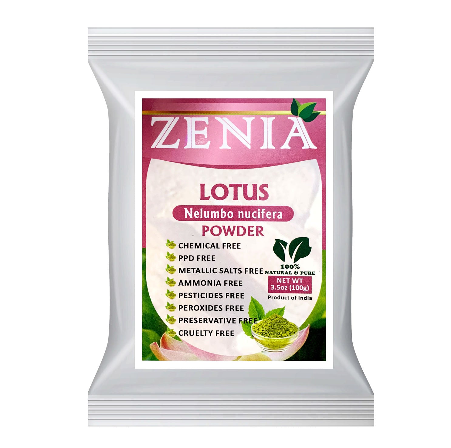 100g Zenia Pure Lotus Powder