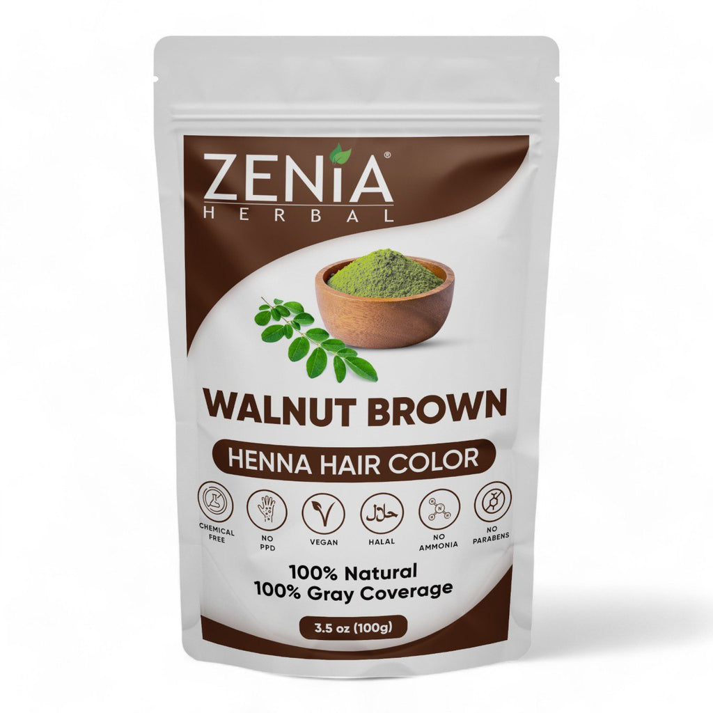 Zenia Organic Henna Hair Color Walnut Brown 100g Zenia Herbal