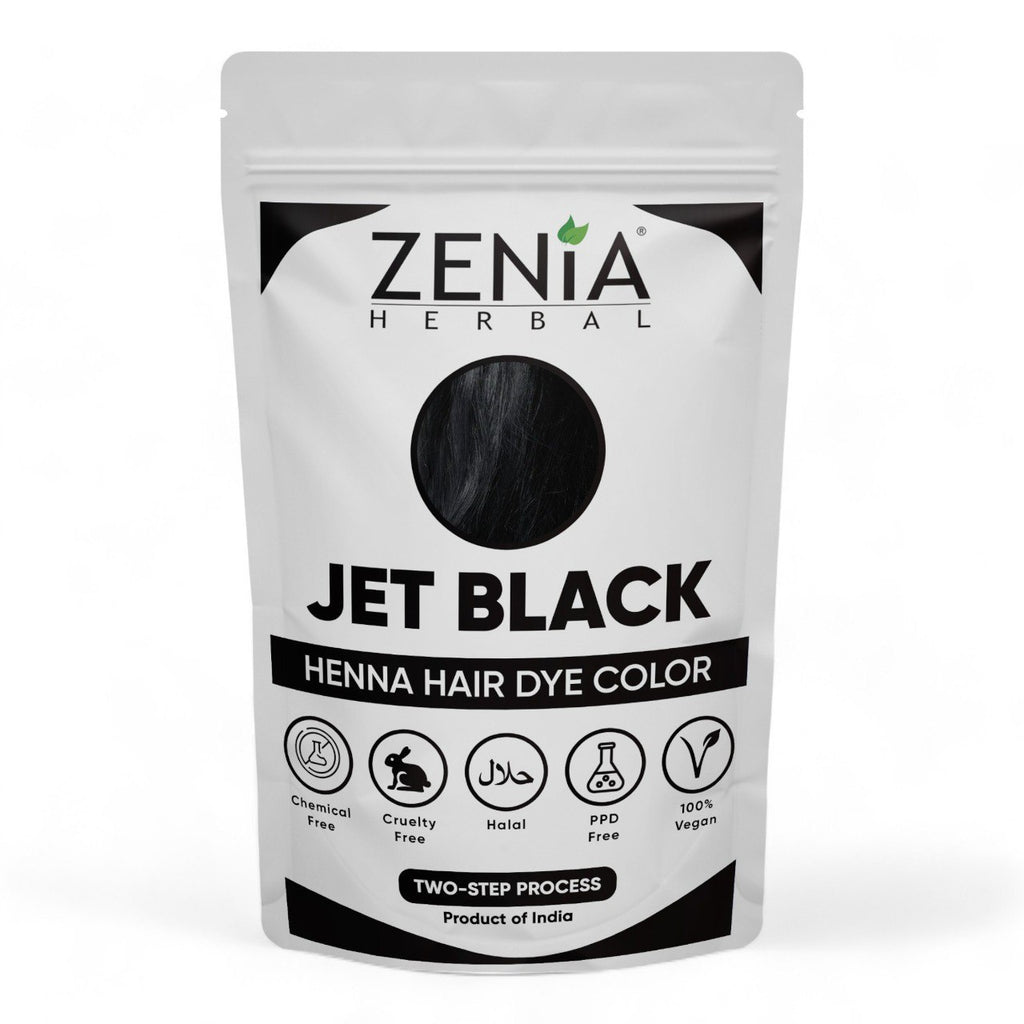 Zenia Organic Henna Hair Color Jet Black 100g – Zenia Herbal