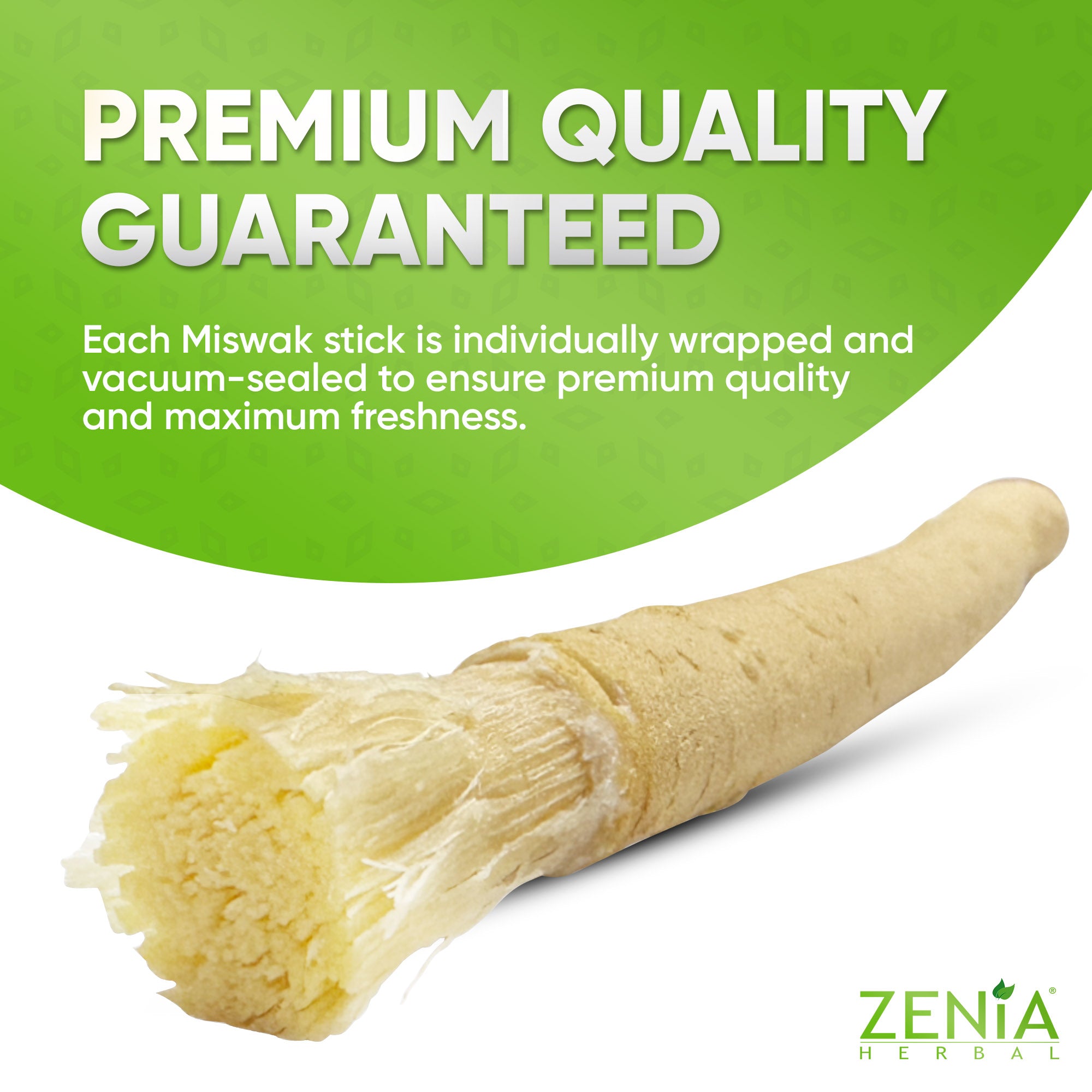 Zenia Sewak Natural Miswak Traditional Toothbrush Stick Vacuum Sealed Natural Flavor
