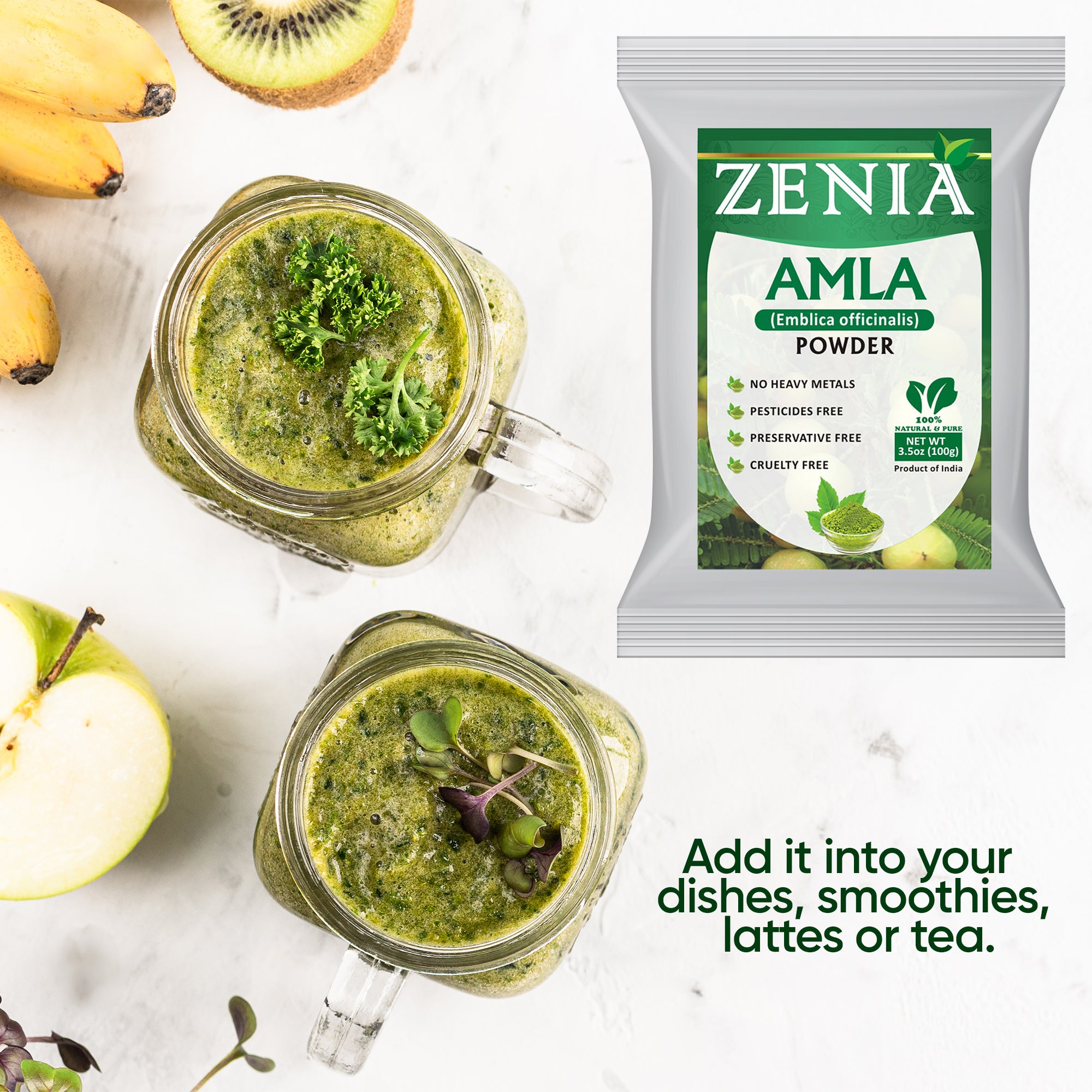 Zenia 100% Pure Amla Powder (Amalaki Indian Gooseberry) Powder