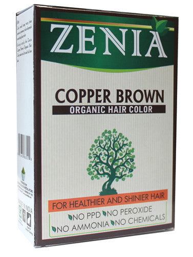 Zenia Organic Henna Hair Color Copper Brown 100g