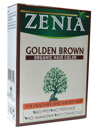 Zenia Organic Henna Hair Color Golden Brown 100g - Zenia Herbal