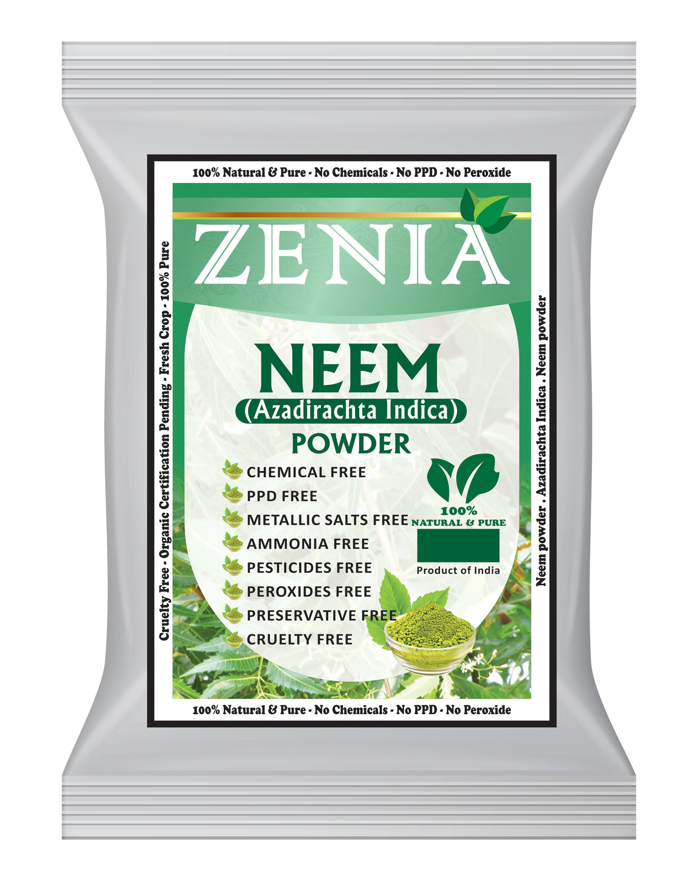 Zenia Pure Neem Powder Edible Grade For Hair, Skin, Health Care
