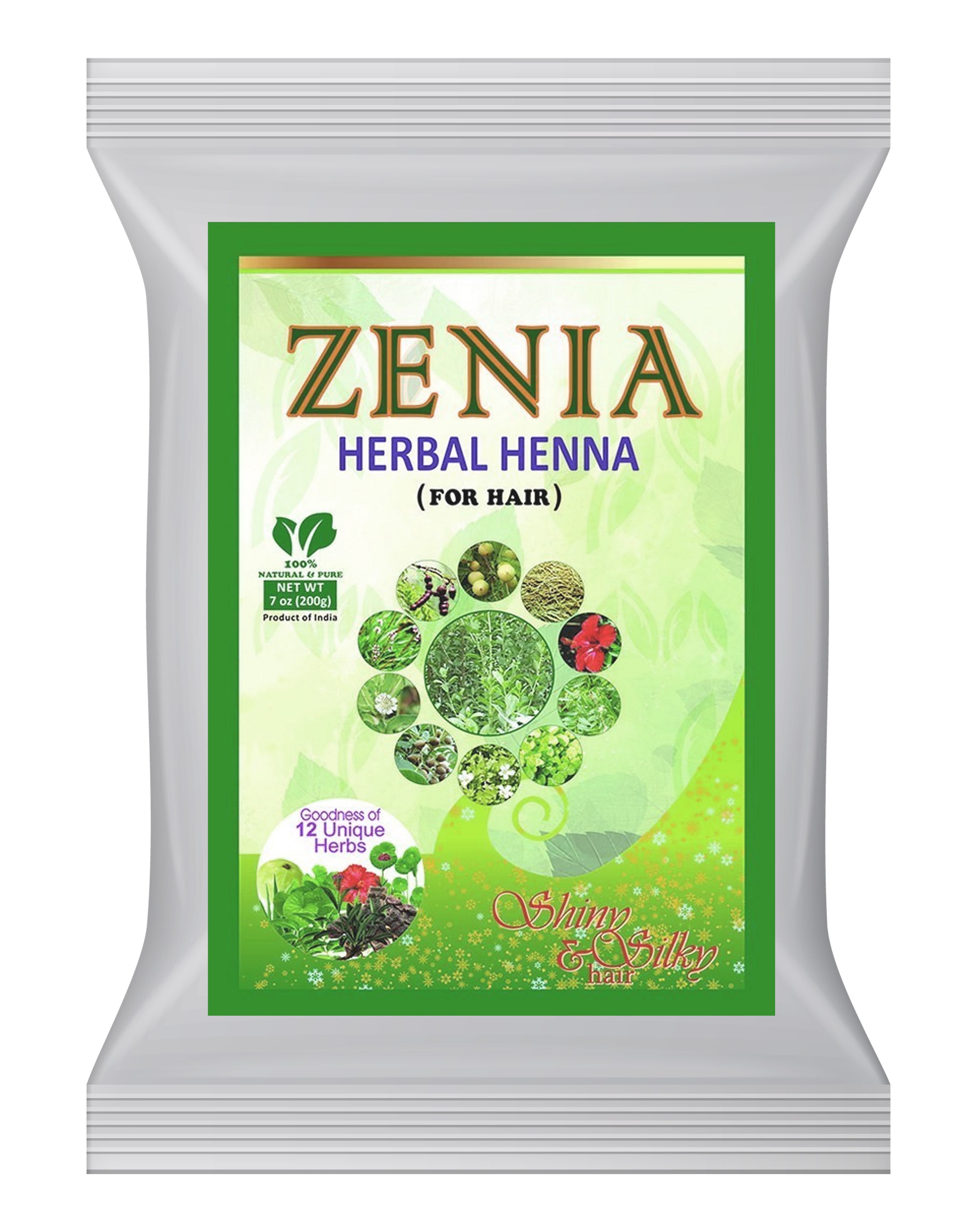 Zenia Herbal Henna Powder Natural Mehndi for Hair Color/Dye | With Goodness of 10+ Herbs