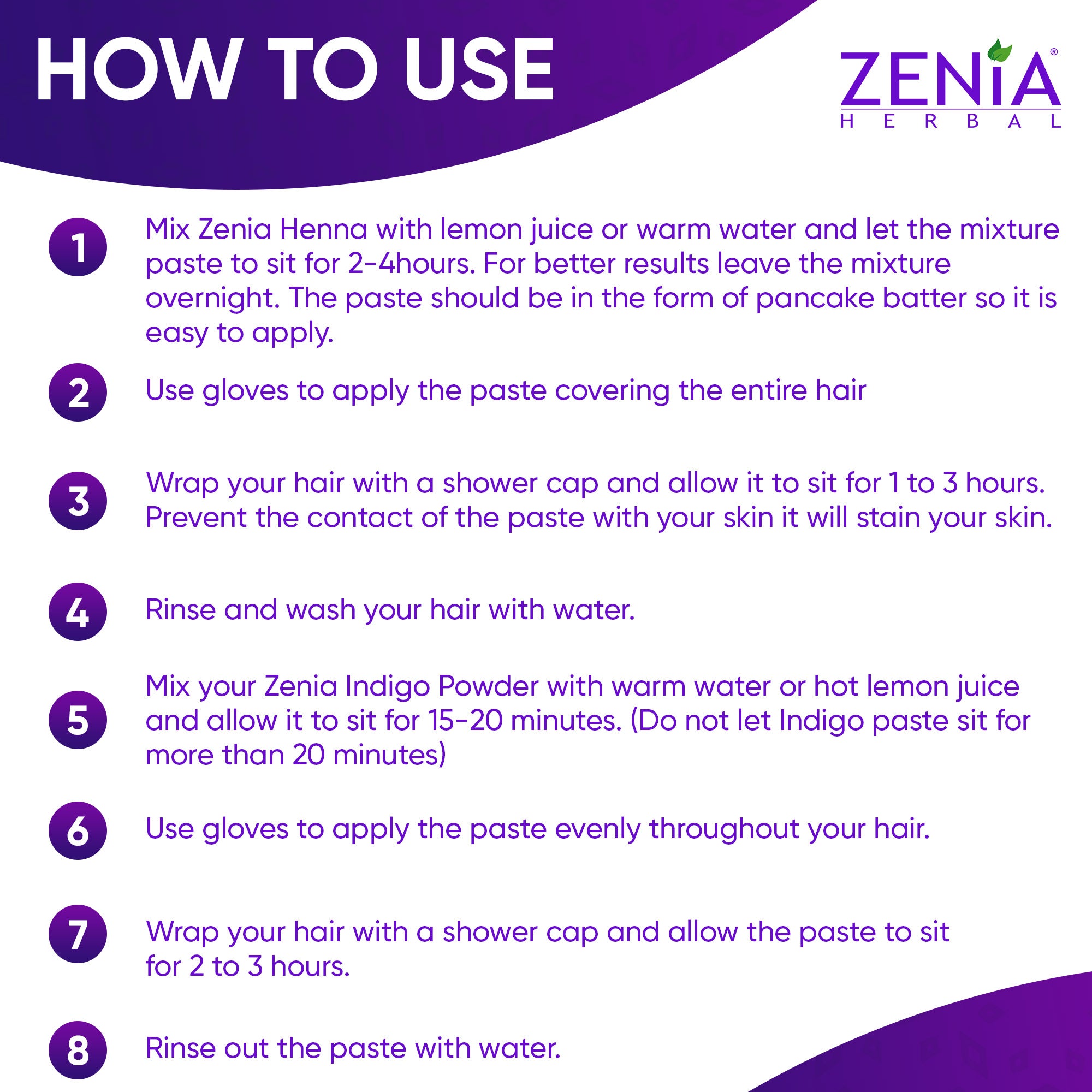 Zenia Indigo Powder Hair & Beard Dye Color 100% Natural Hair Dye 2022 Crop