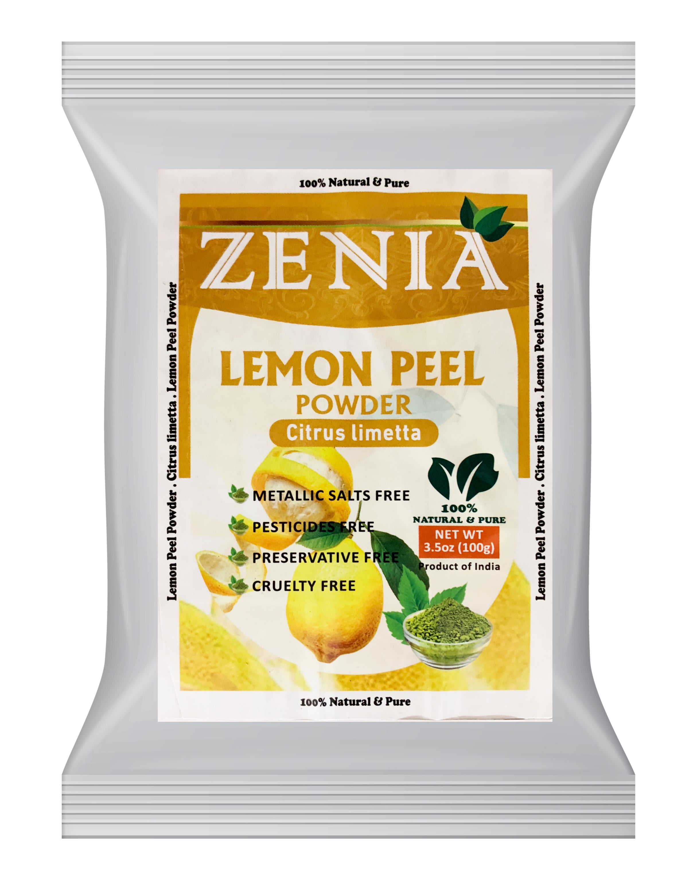 100g Zenia Citrus Lemon Peel Powder